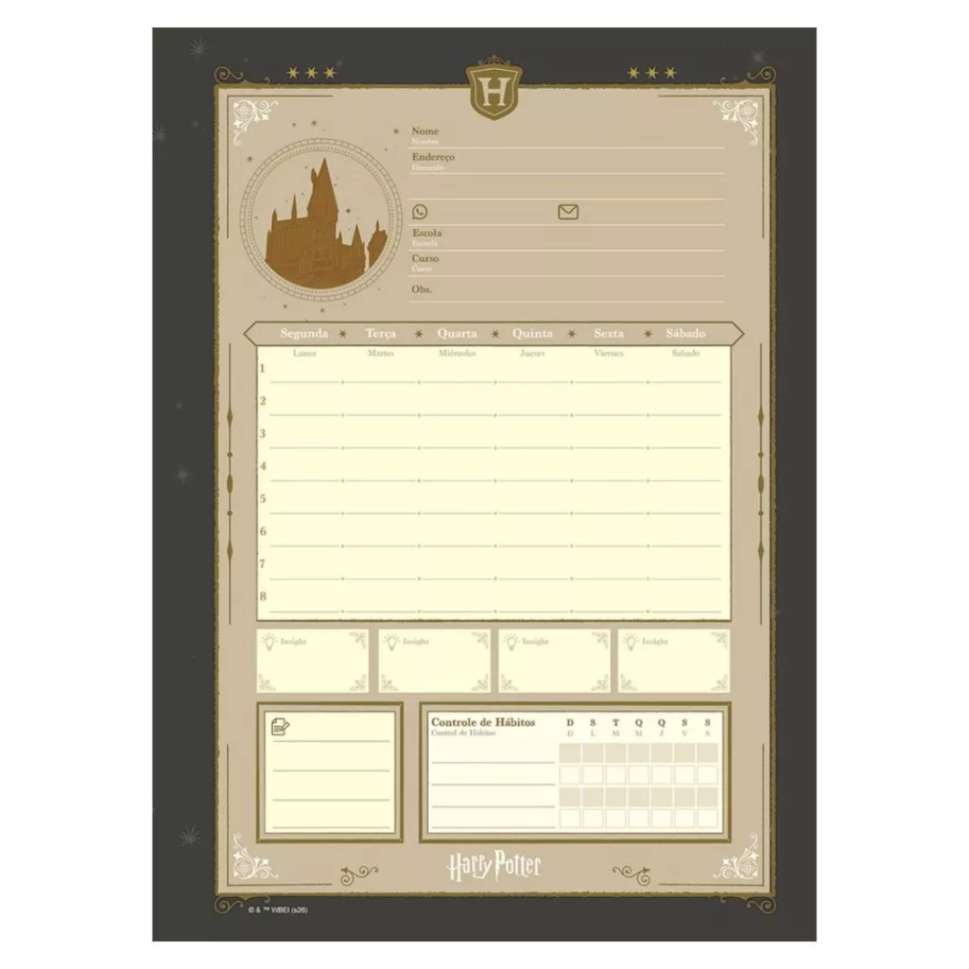 Caderno Universitário Harry Potter Casas de Hogwarts 10 Matérias