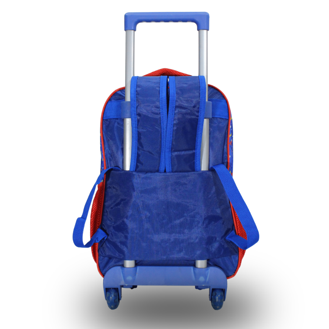 Kit Mochila Escolar Infantil Rodinhas 3 Peças Tema Cachorro
