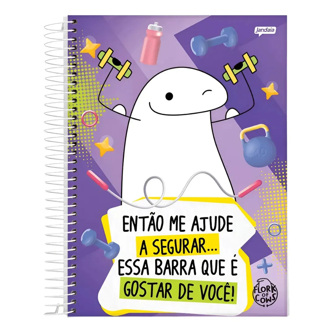 Caderno Universitário Flork Of Cows 10 Matérias Jandaia