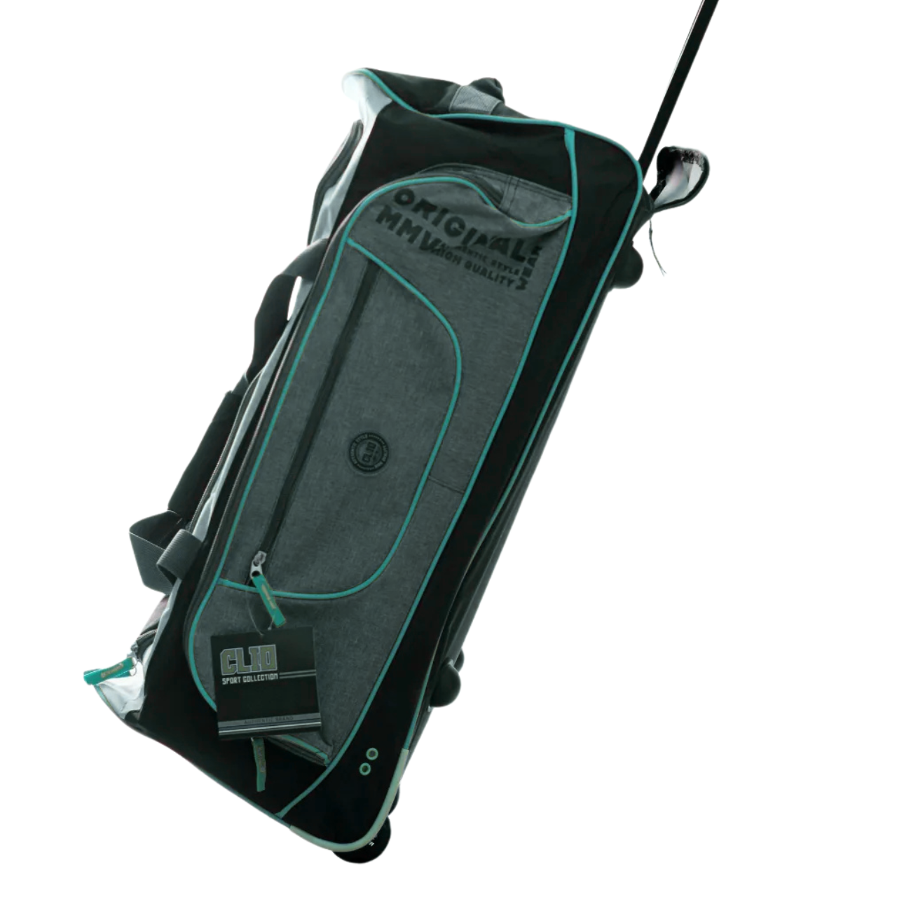 Bolsa de Viagem com Rodinhas Clio Grande Cinza e Preto