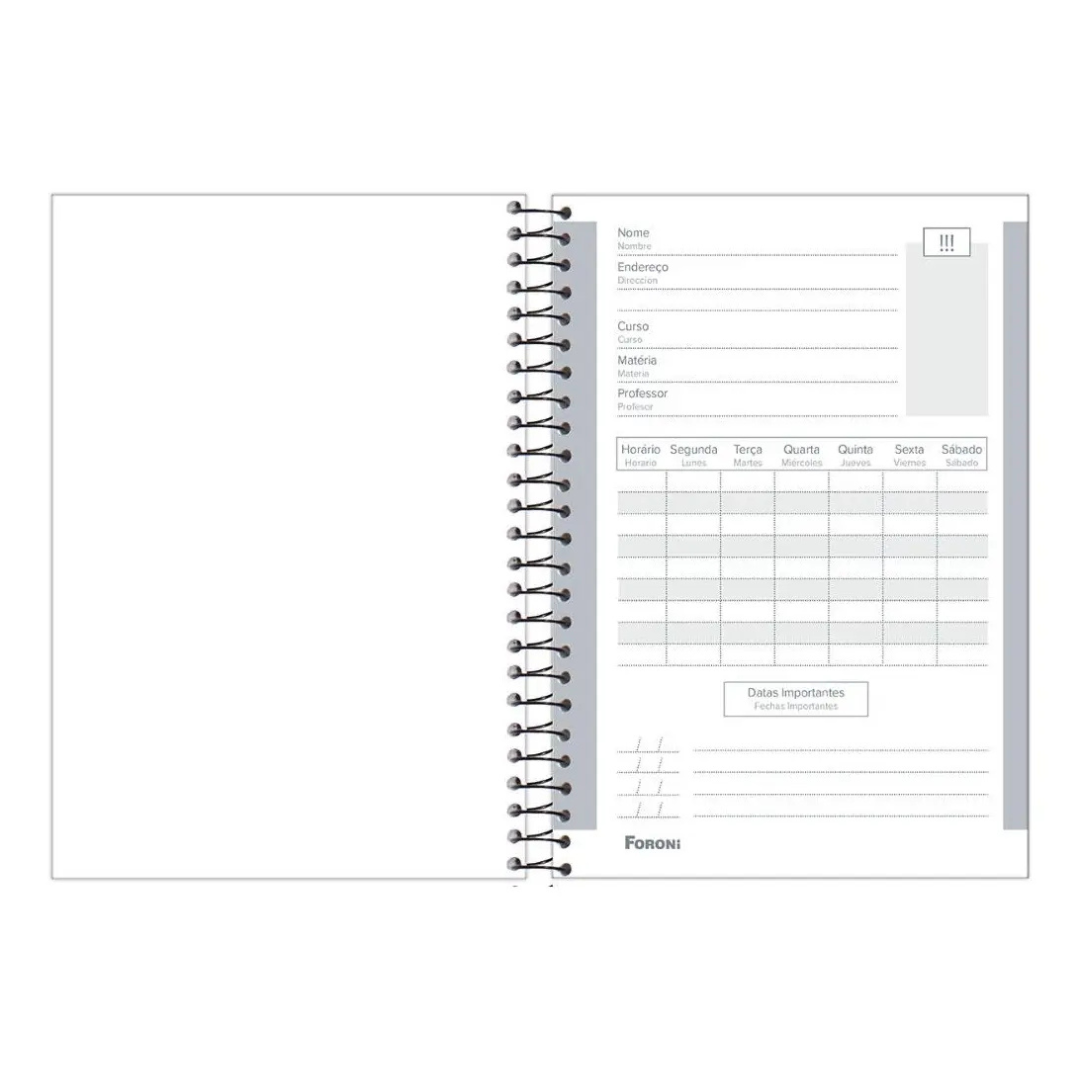 Caderno Universitário Espiral Cliff Foroni Game Pixel 20 Matérias