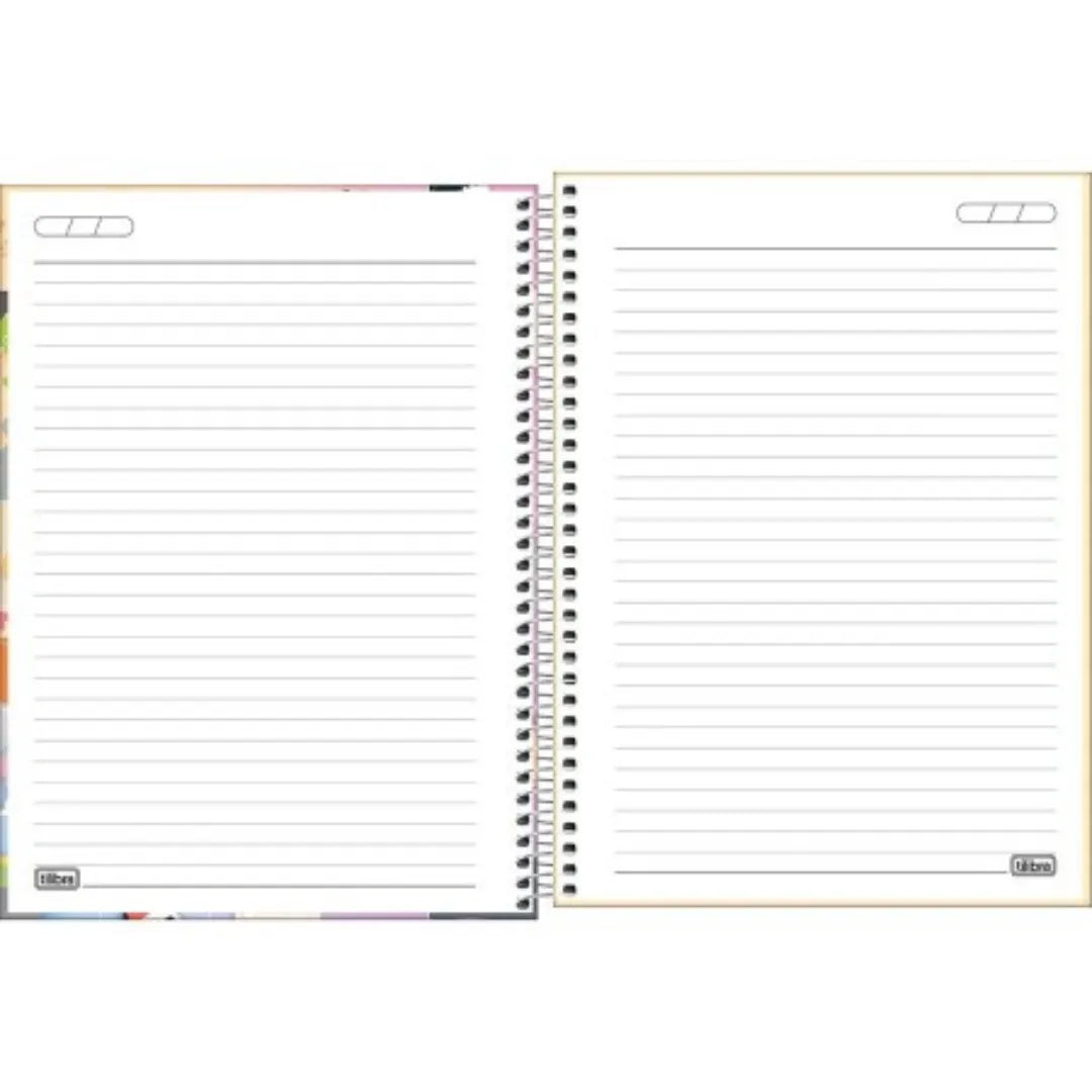 Caderno Universitário Espiral Happy Tilibra Pets Adesivos 20 Matérias