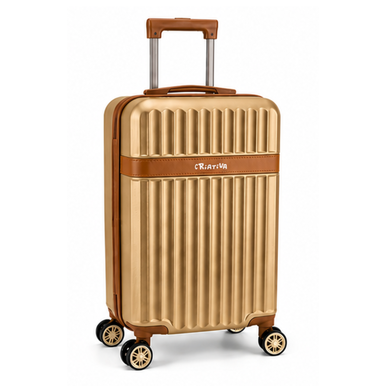 Mala Viagem de Bordo Criativa Premium 10kg Champanhe
