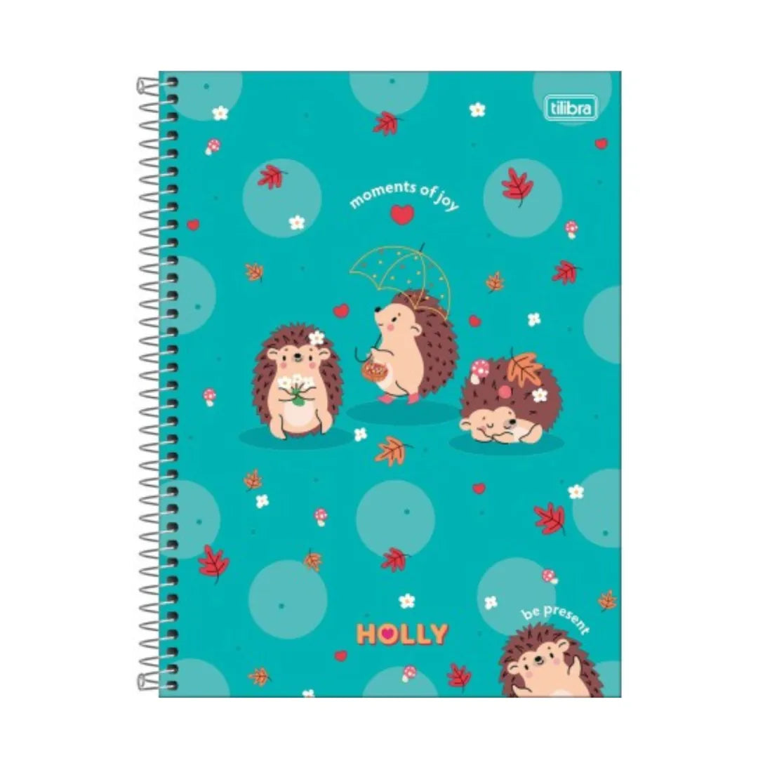 Caderno Universitário Espiral Holly Tilibra Ouriço 20 Matérias