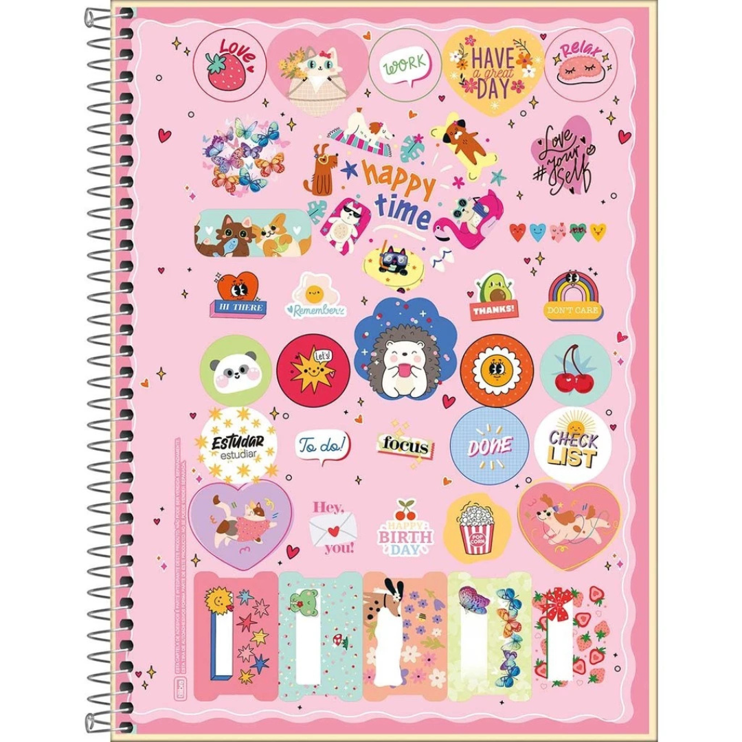 Caderno Universitário Espiral Happy Tilibra Cachorrinhos 20 Matérias