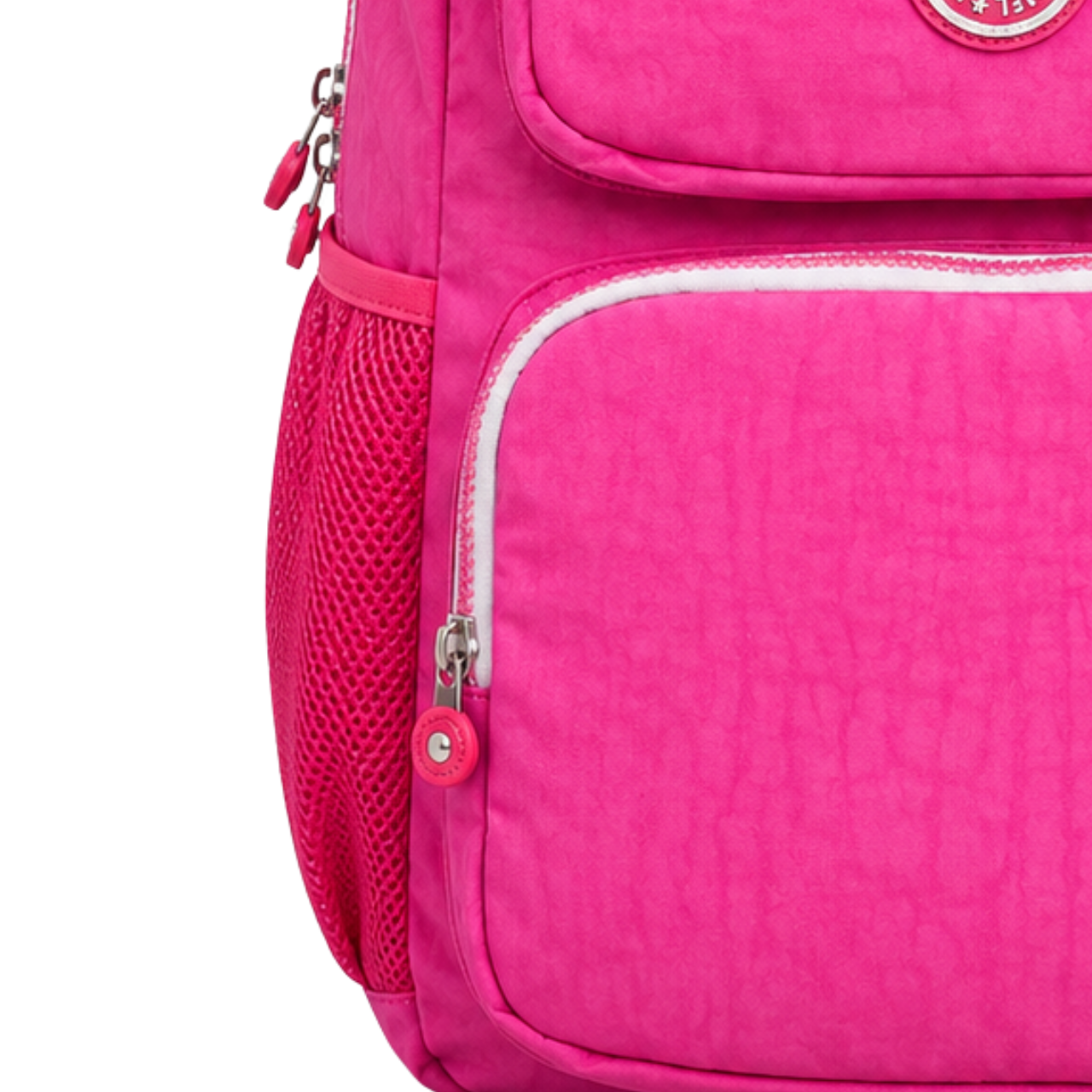 Kit Mochila de Costas Ponto Verde Rosa com Estojo Box