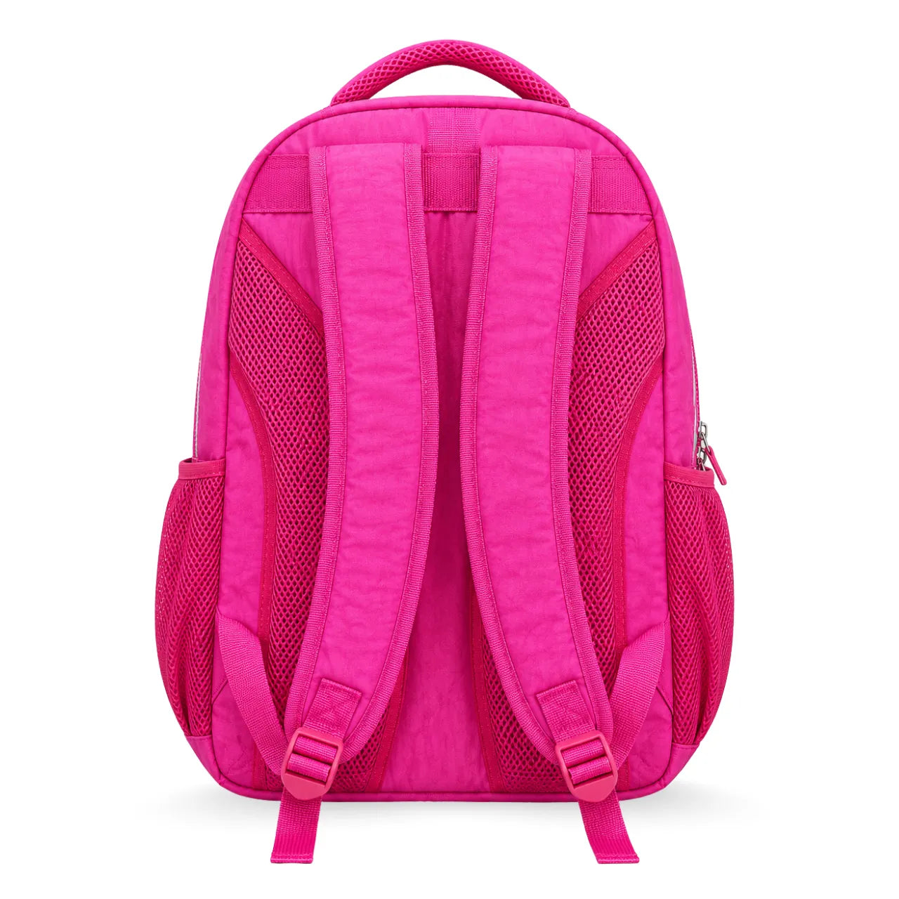 Kit Mochila de Costas Rosa Ponto Verde com Estojo Bo