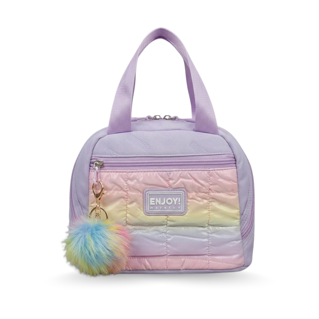 Kit Mochila de Costas Enjoy Lavanda com Lancheira Térmica