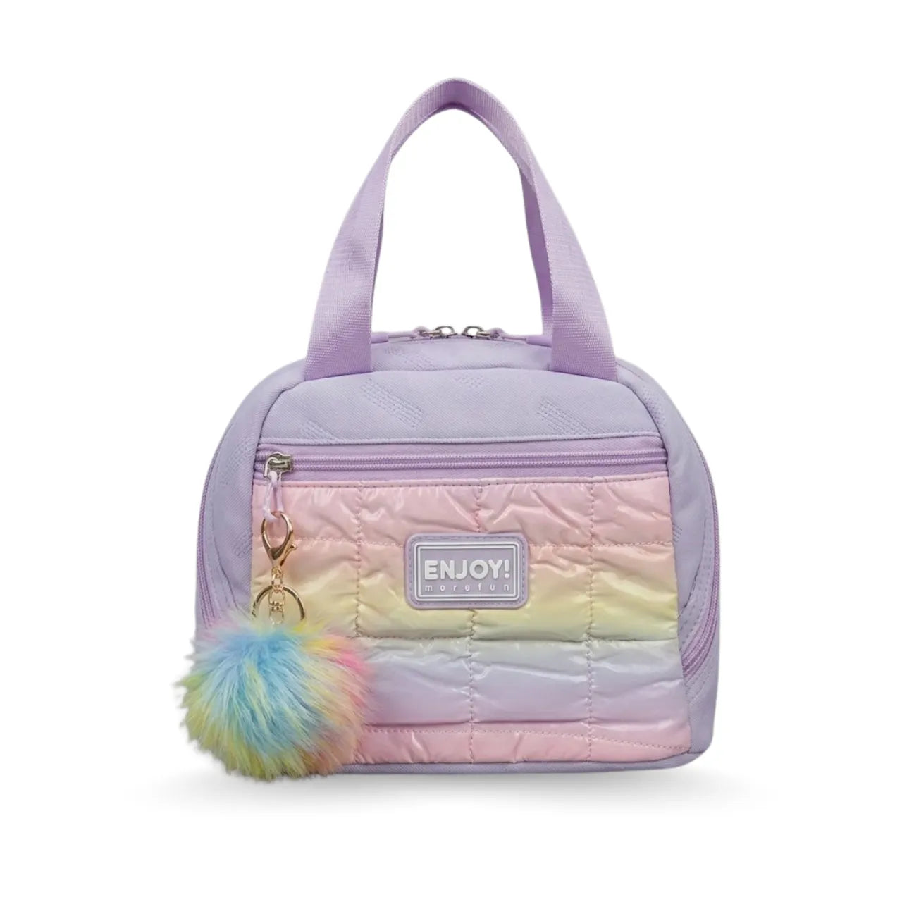 Kit Mochila de Costas Enjoy Lavanda com Lancheira Térmica