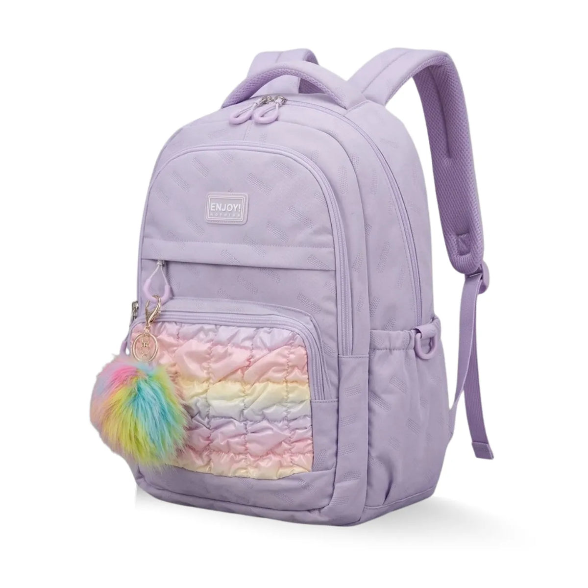 Kit Mochila de Costas Enjoy Lavanda com Lancheira Térmica