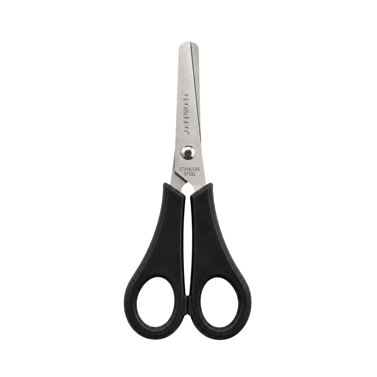 Tesoura Escolar Inox Preta Leo e Leo