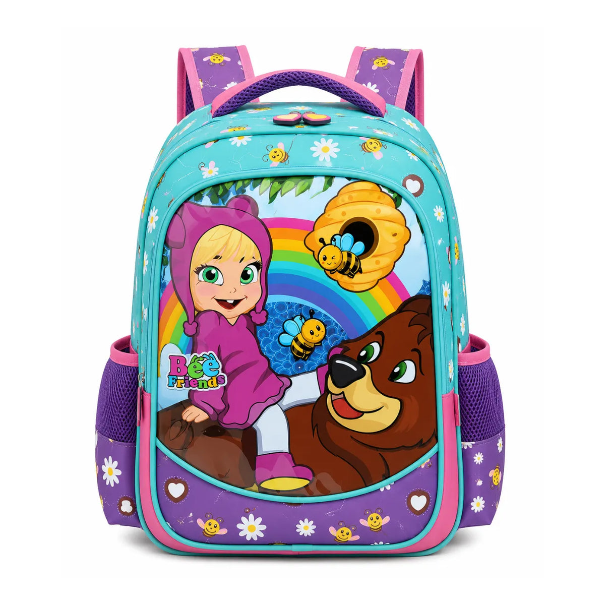 Mochila de Costas Bee Friends Verde Ponto Verde