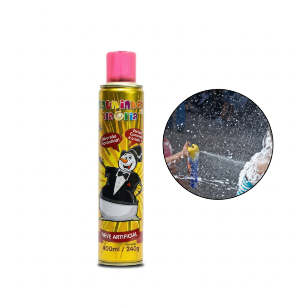Spray de Espuma Neve Artificial Autentico 400ml Fastaminha