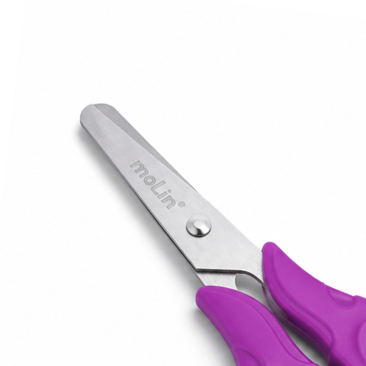 Tesoura Escolar Molin Roxa Fx Aço Inox