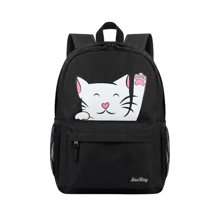 Mochila de Costas Baby Gatinha Sae Ray Preta
