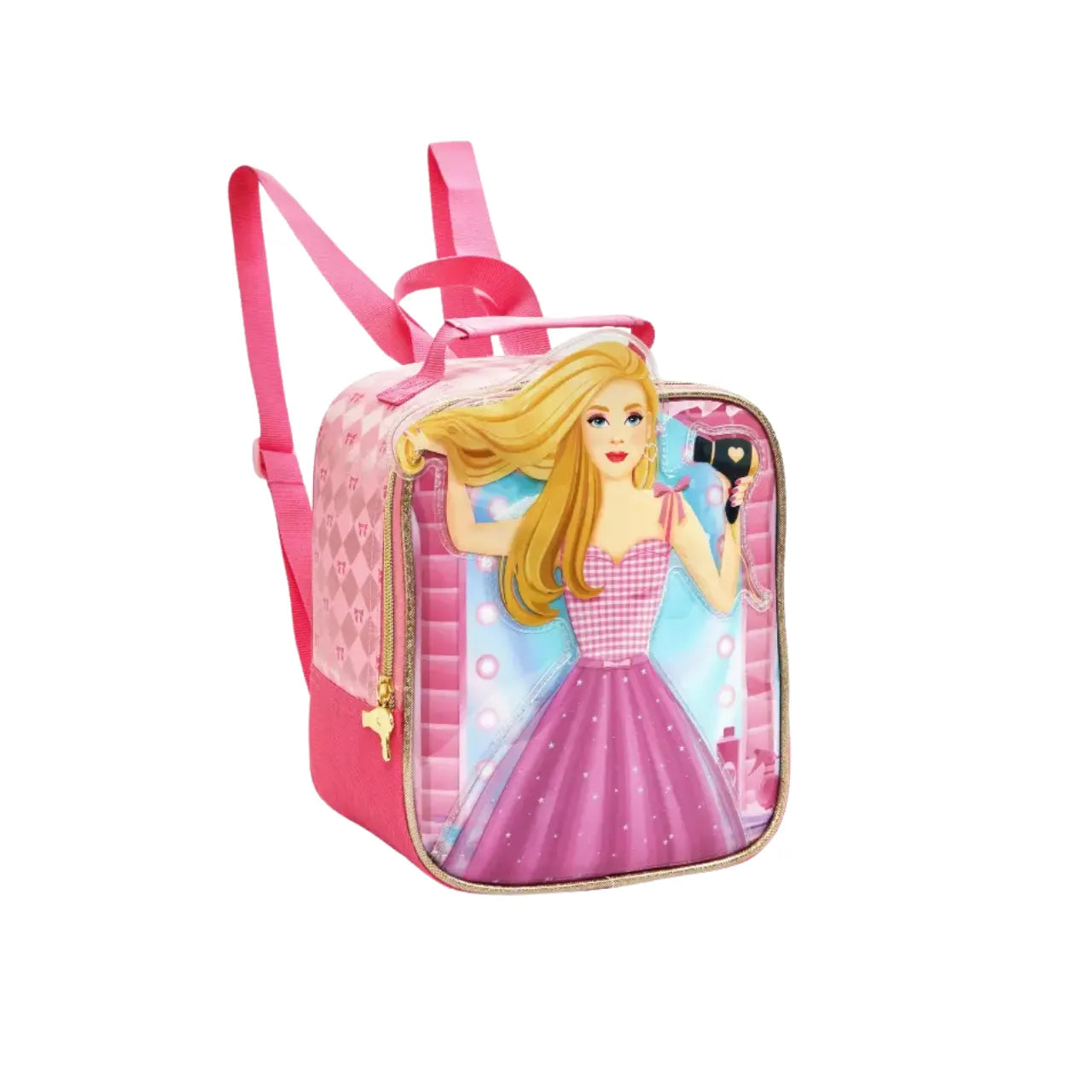 Kit Mochila de Rodas Princesa Fashion com Lancheira e Estojo
