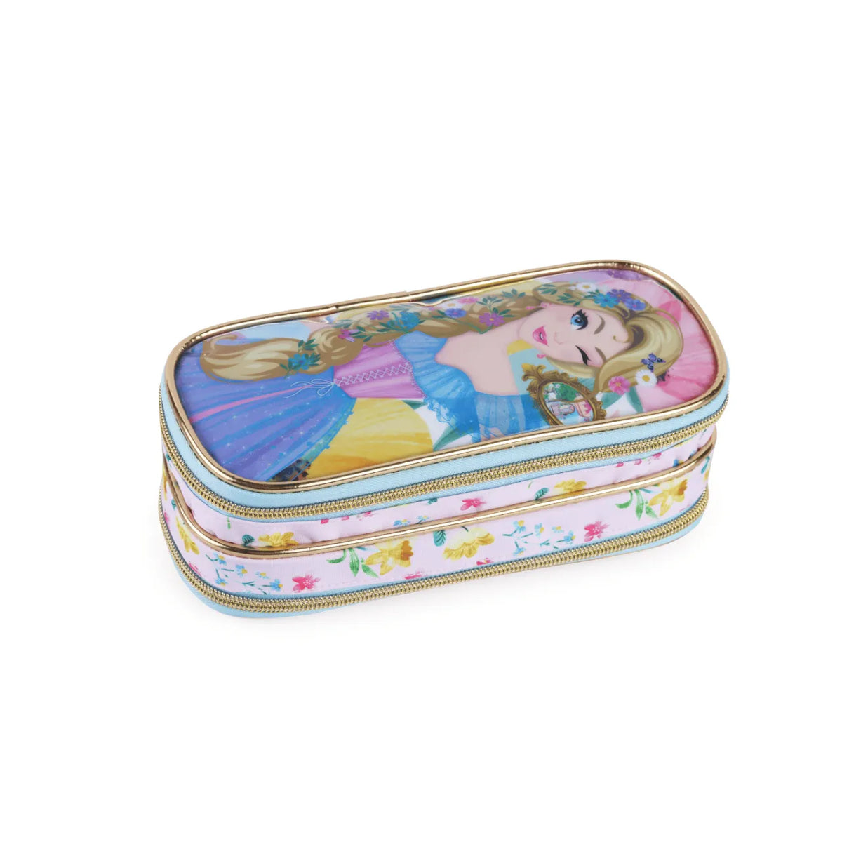 Kit Mochila de Rodas Princesa Espelho com Lancheira e Estojo