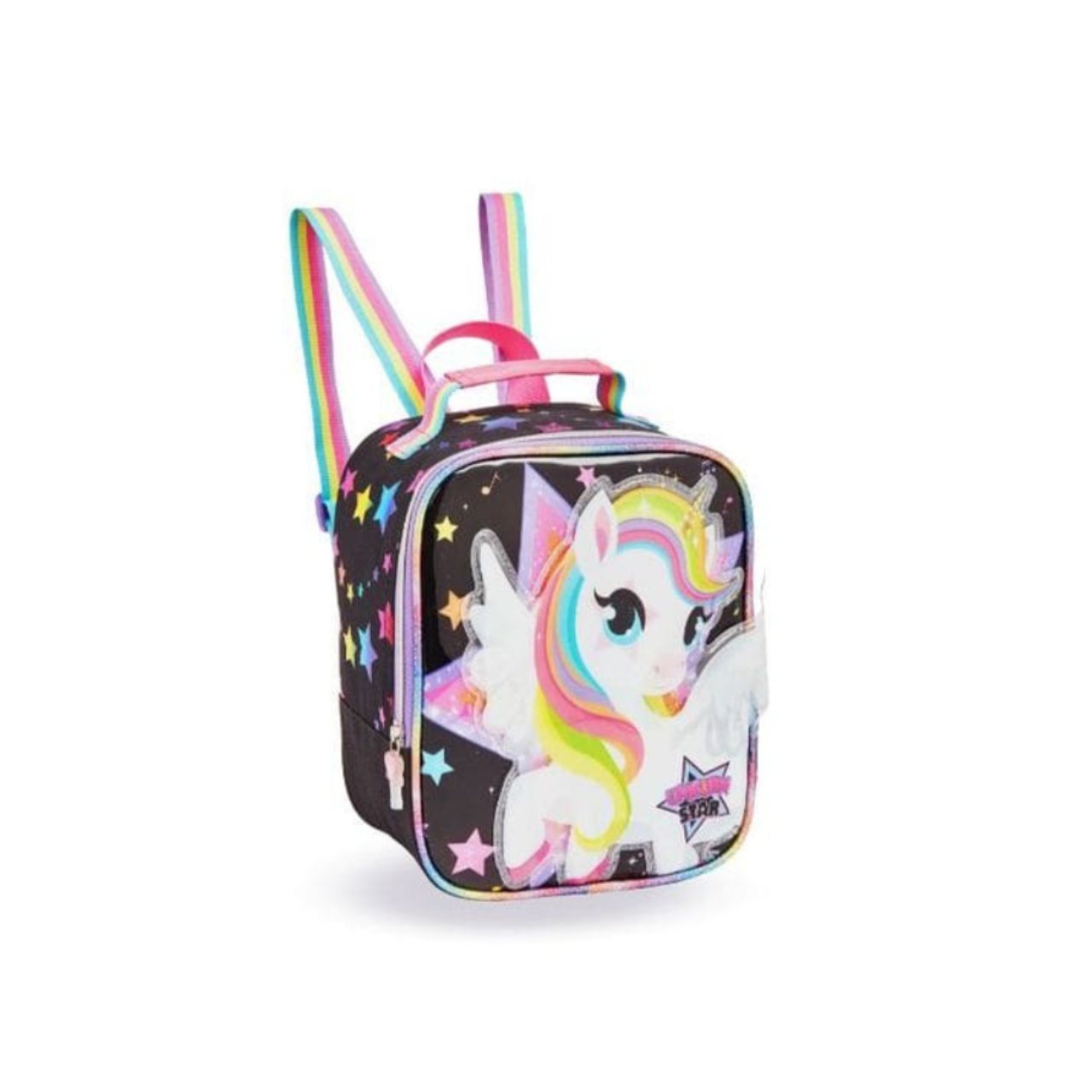Kit Mochila de Rodas Unicórnio Rock Star com Lancheira e Estojo