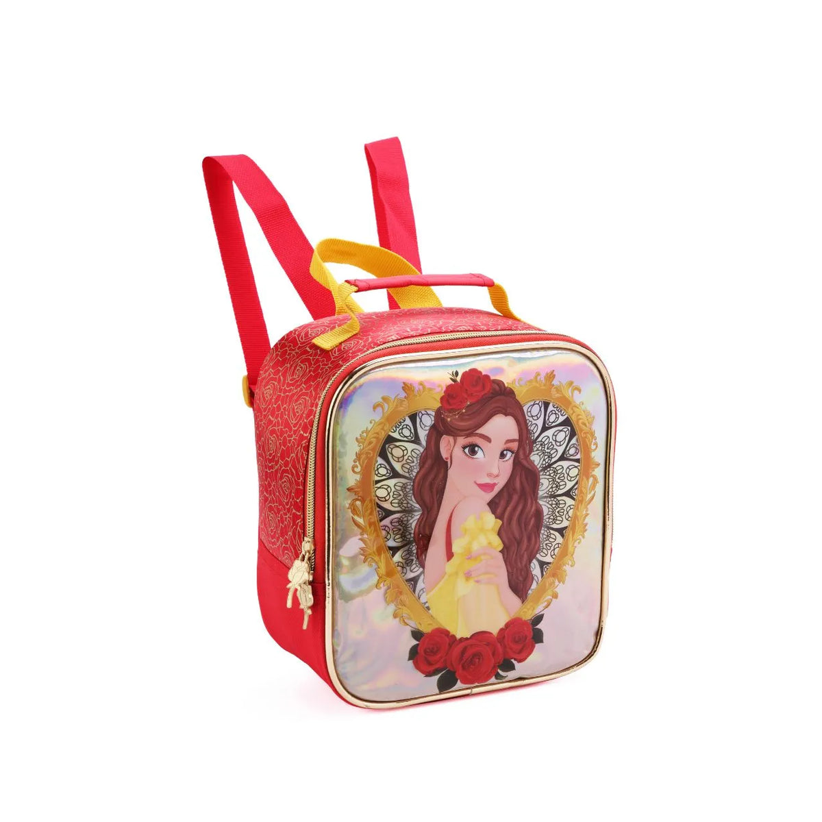 Kit Mochila de Rodas Princesa Flores com Lancheira e Estojo
