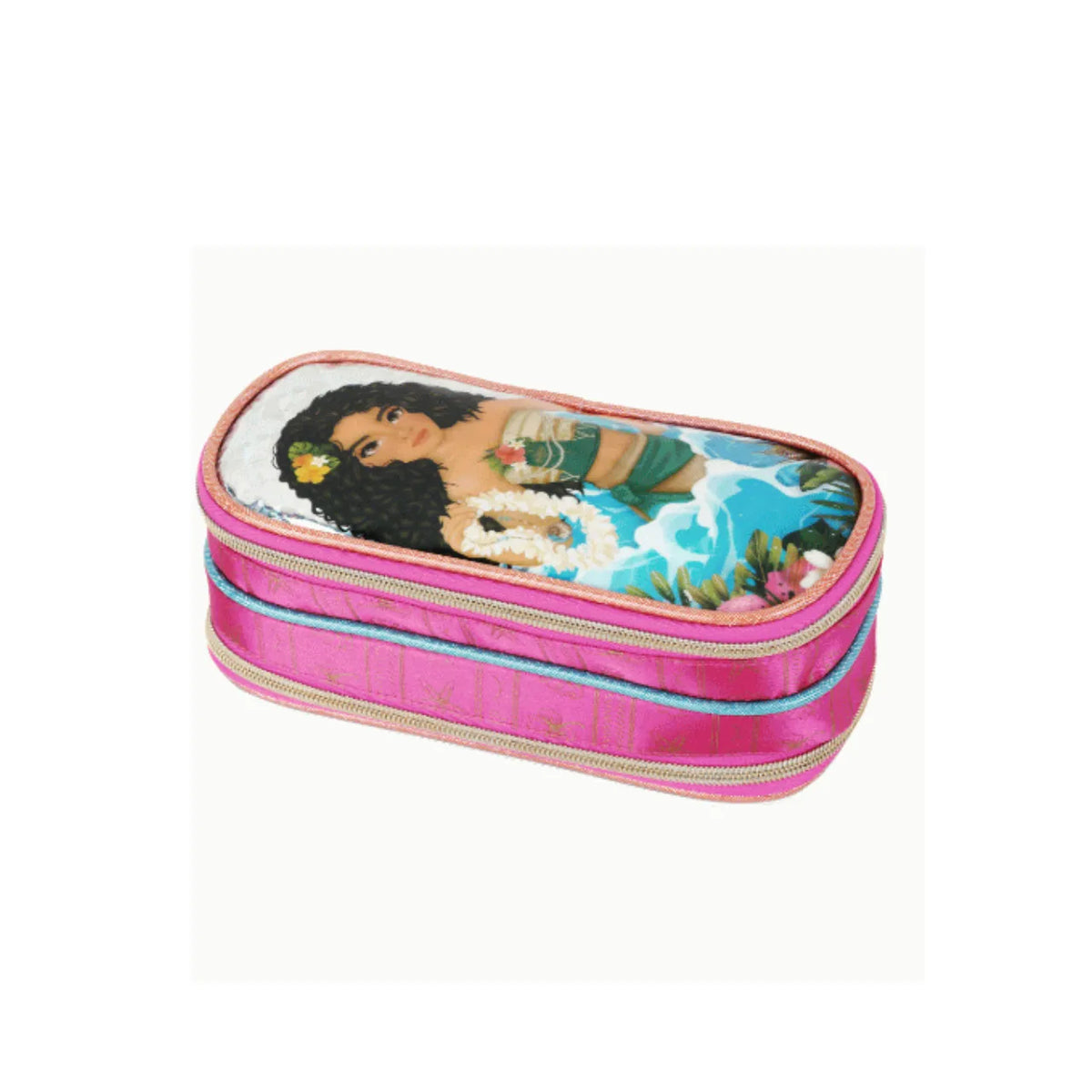 Kit Mochila de Rodas Moana Rosa com Lancheira e Estojo