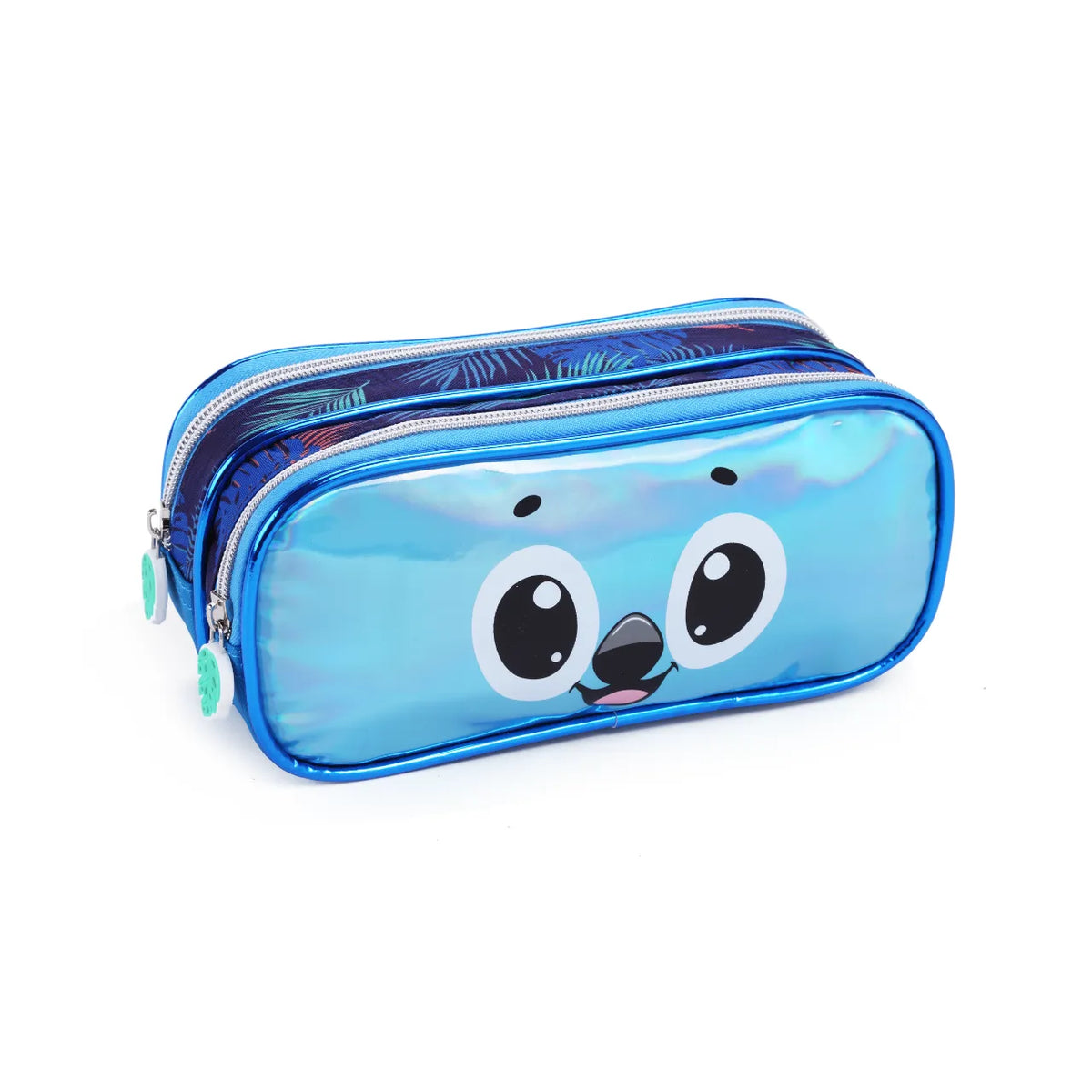 Kit Mochila de Rodas Aloha Azul com Lancheira e Estojo