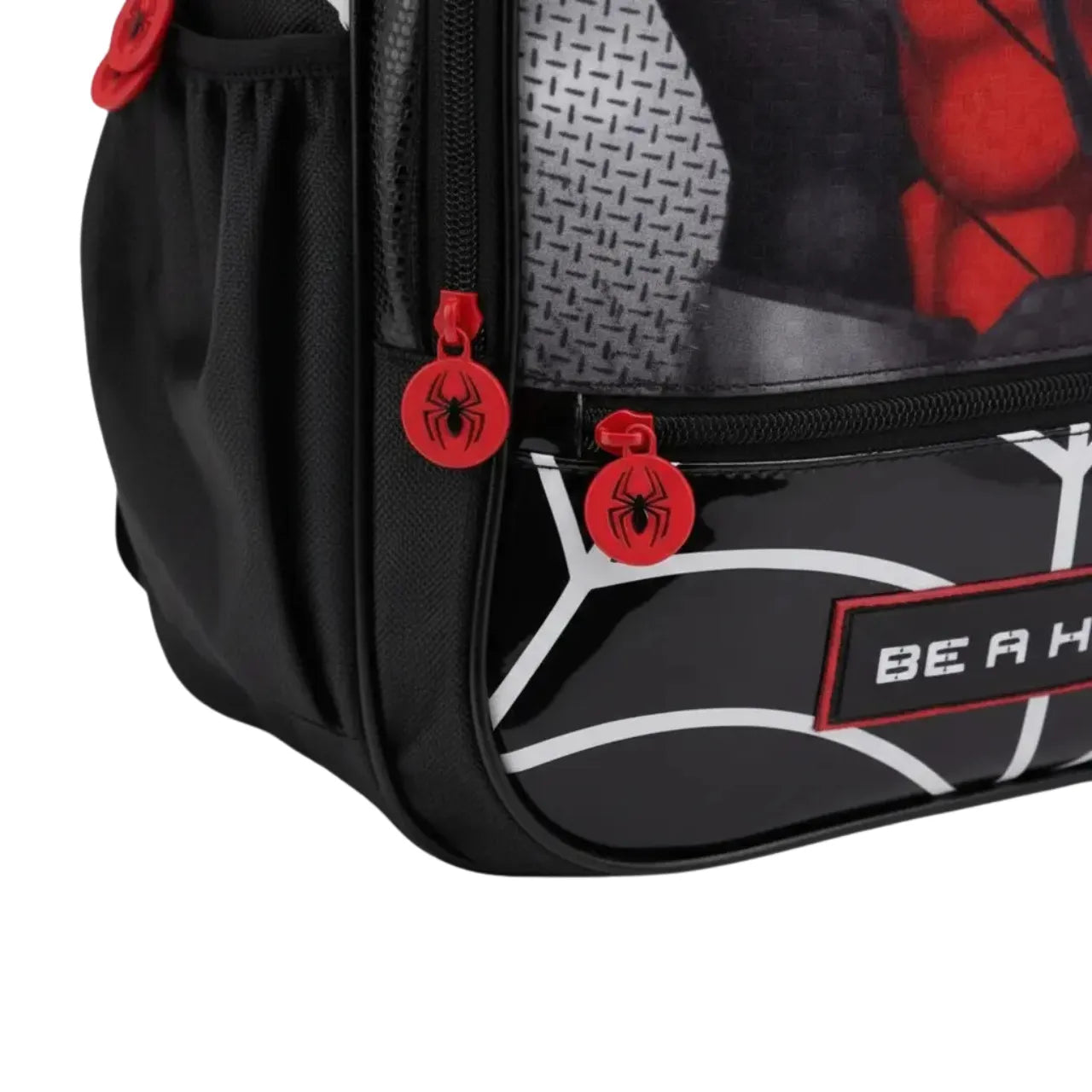 Mochila de Costas Spider Hero Preta Infantil Denlex