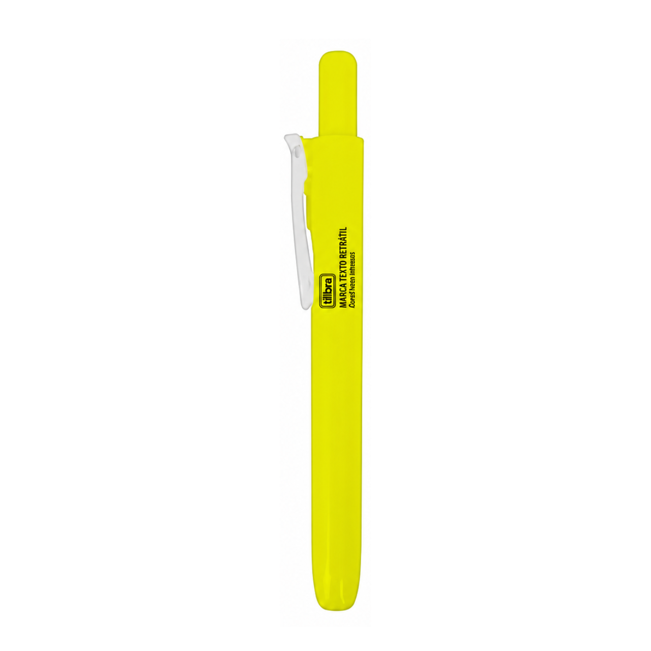 Marcador de Texto Retrátil Neon Amarelo Tilibra