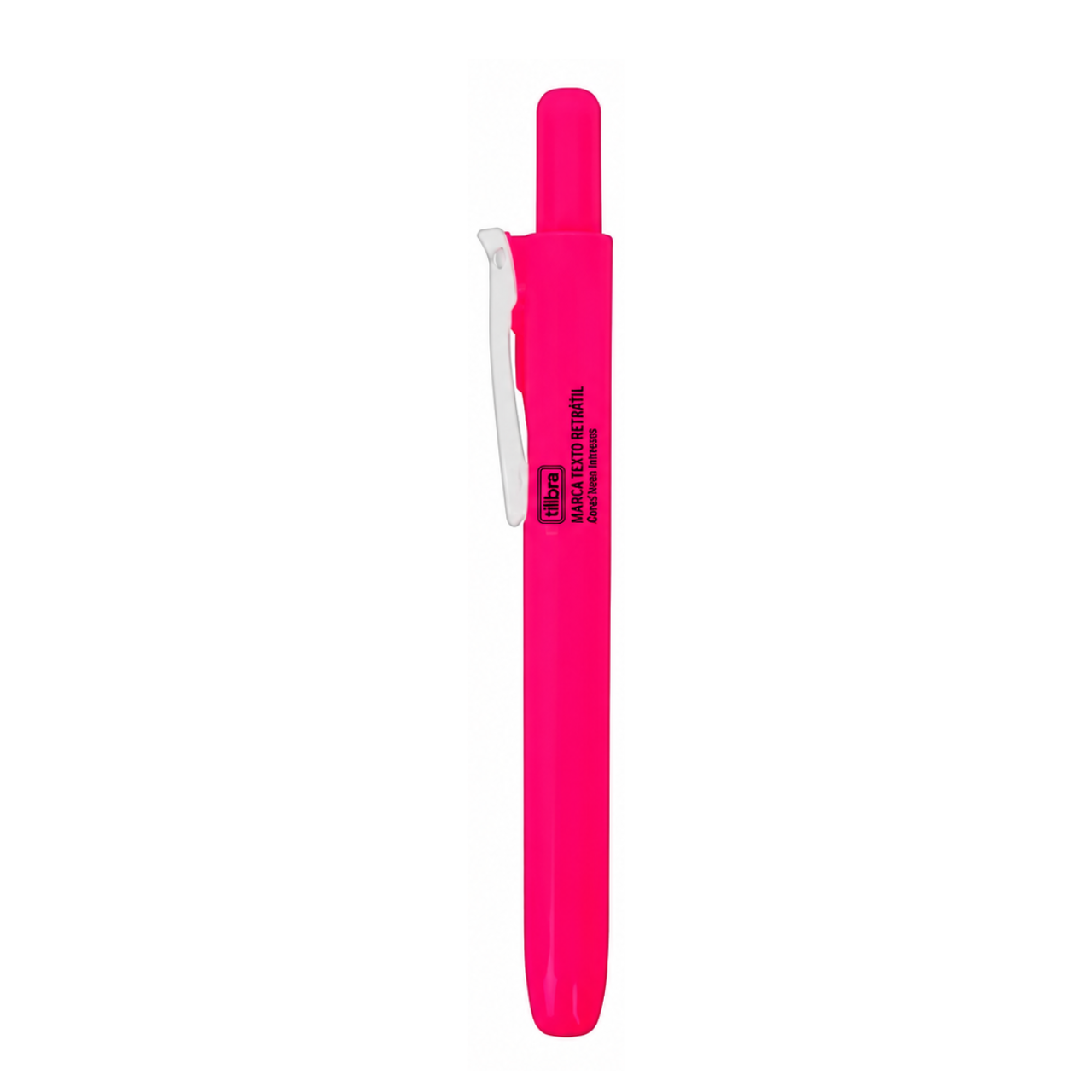 Marcador de Texto Retrátil Neon Rosa Tilibra