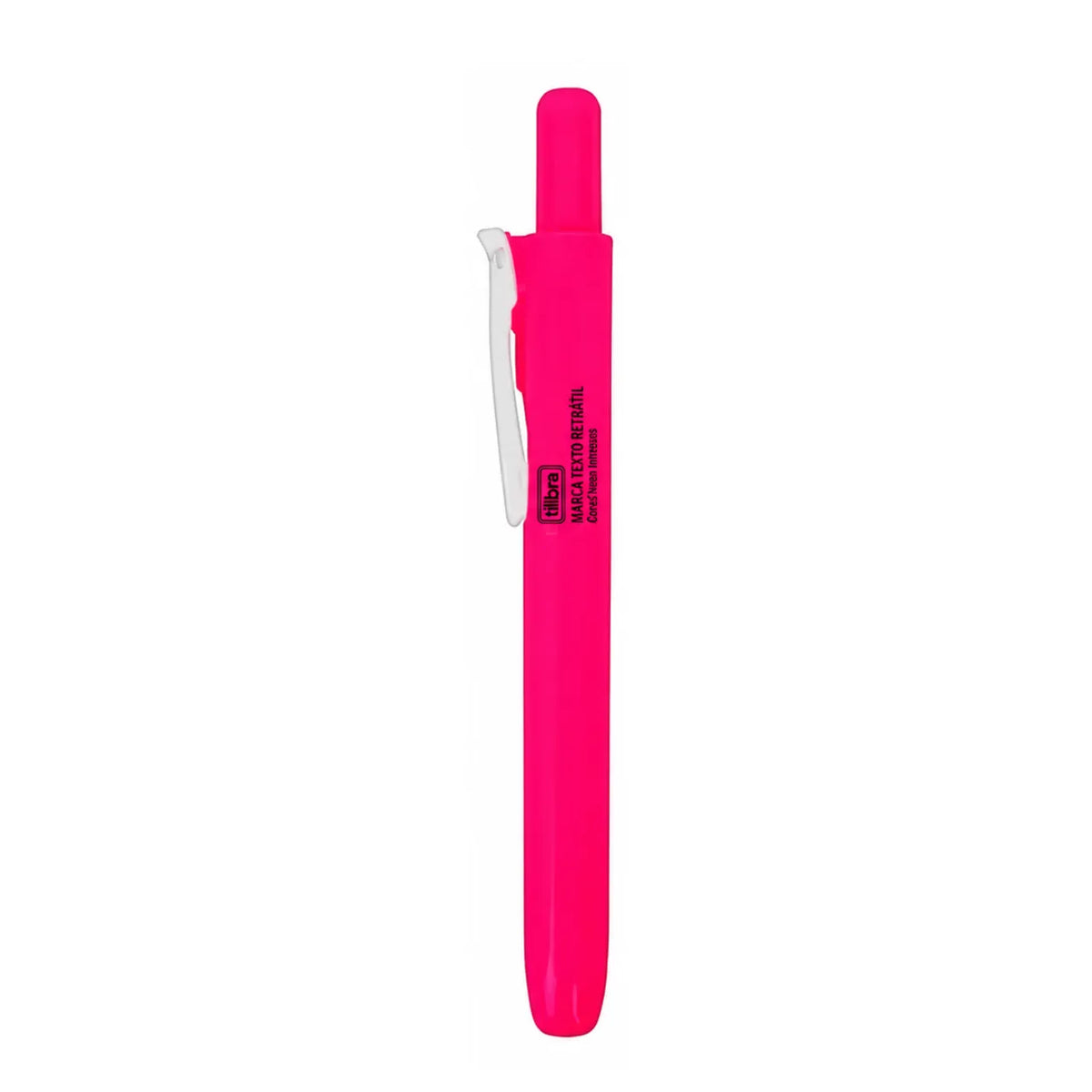 Marca Texto Retrátil Neon Rosa Tilibra