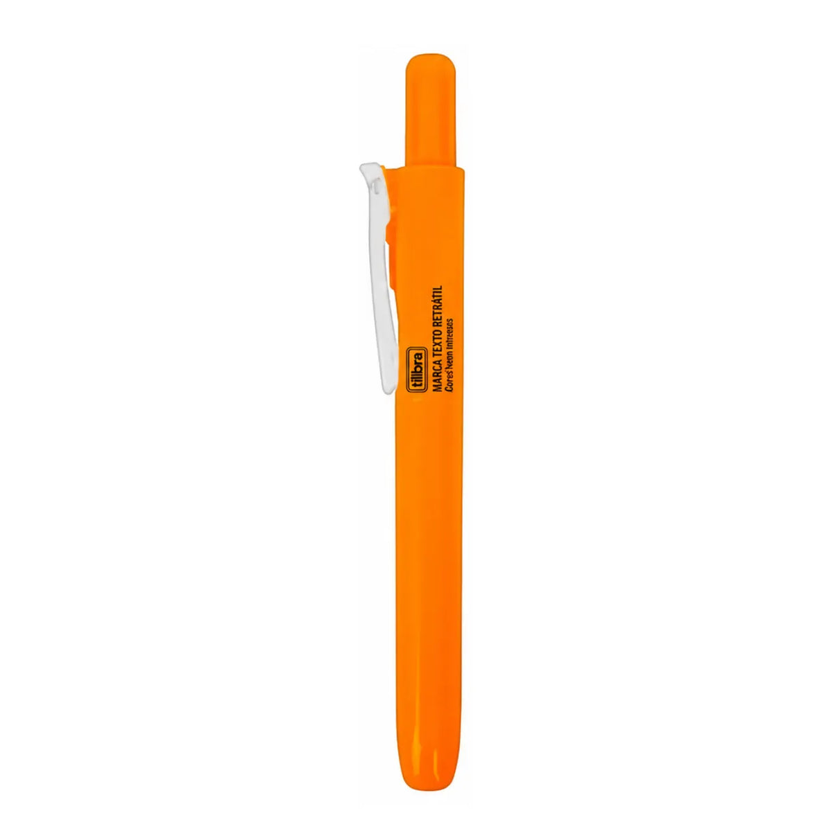 Marca Texto Retrátil Neon Laranja Tilibra