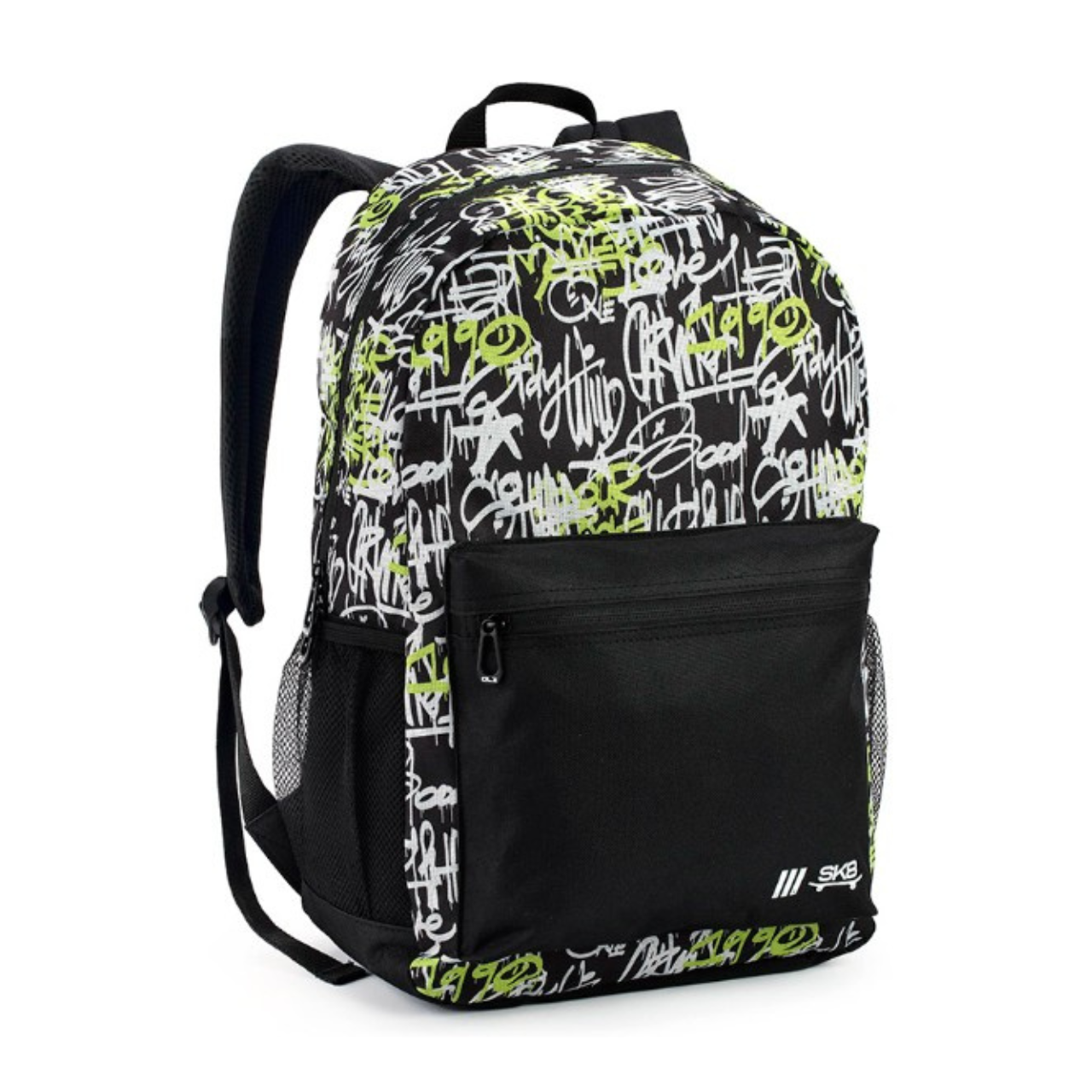 Mochila de Costas Skate Preta Juvenil Denlex