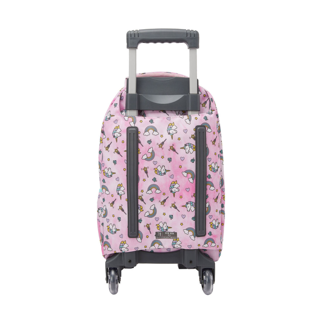 Kit Mochila de Rodas Unicórnio Rosa com Lancheira e Estojo