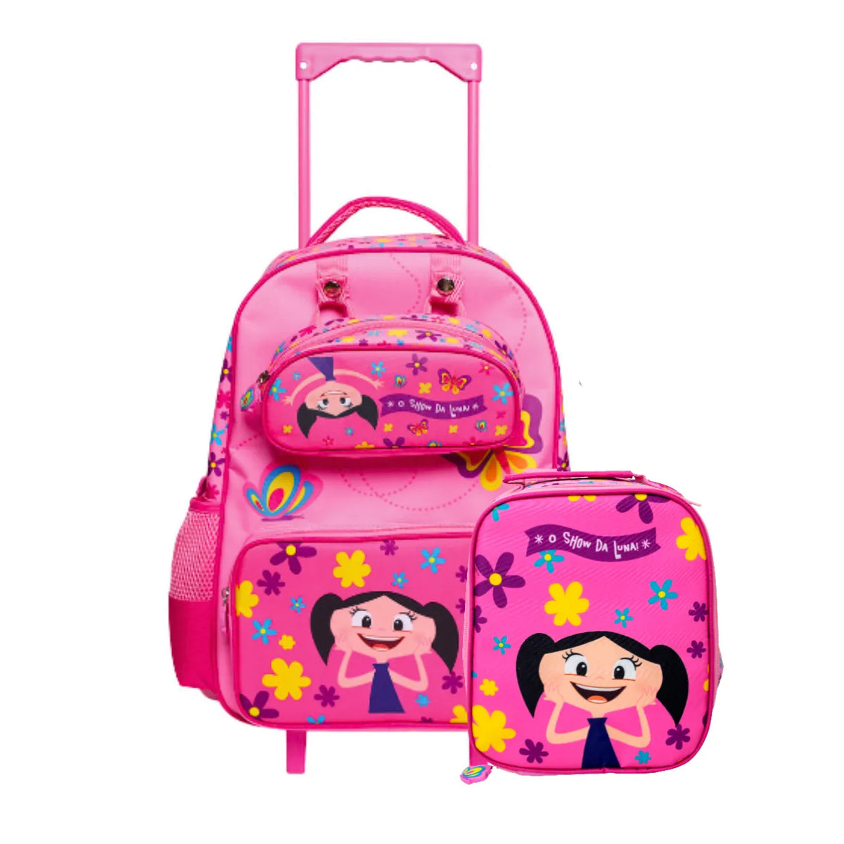 Kit Mochila de Rodas Show da Luna com Lancheira e Estojo