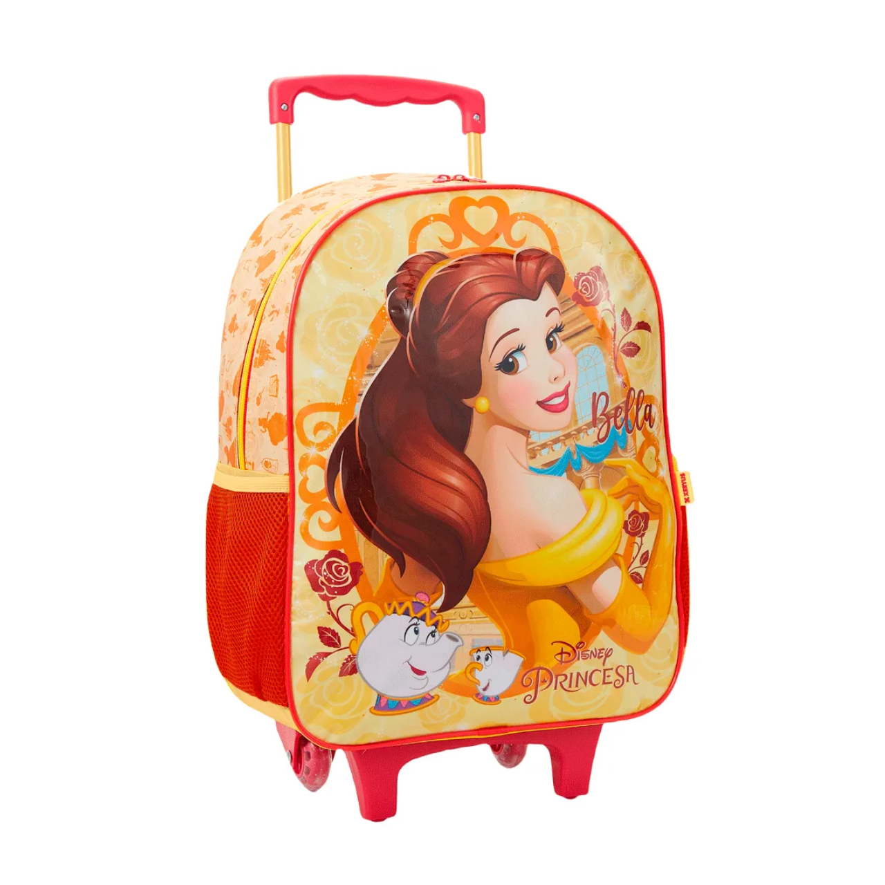 Kit Mochila de Rodas Bela e a Fera com Lancheira e Estojo