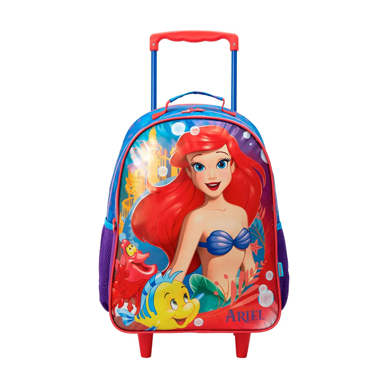 Kit Mochila de Rodas Ariel Azul com Lancheira e Estojo