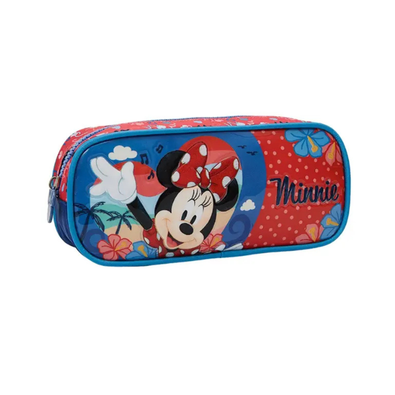 Kit Mochila de Rodas Minnie Azul com Lancheira e Estojo