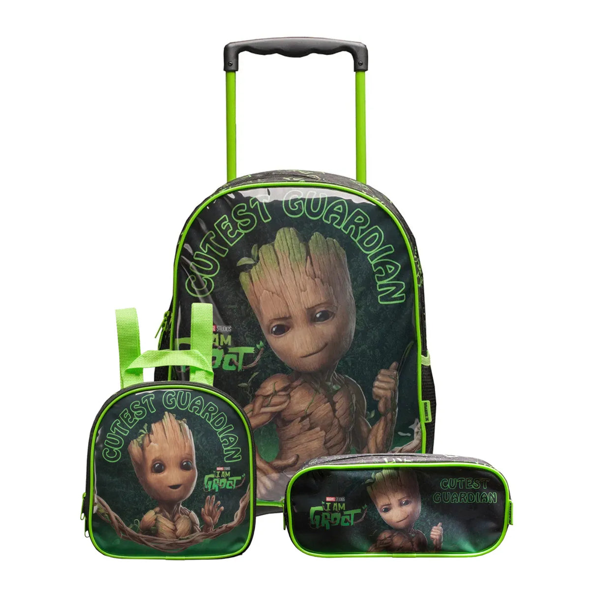 Kit Mochila de Rodas Groot com Lancheira e Estojo