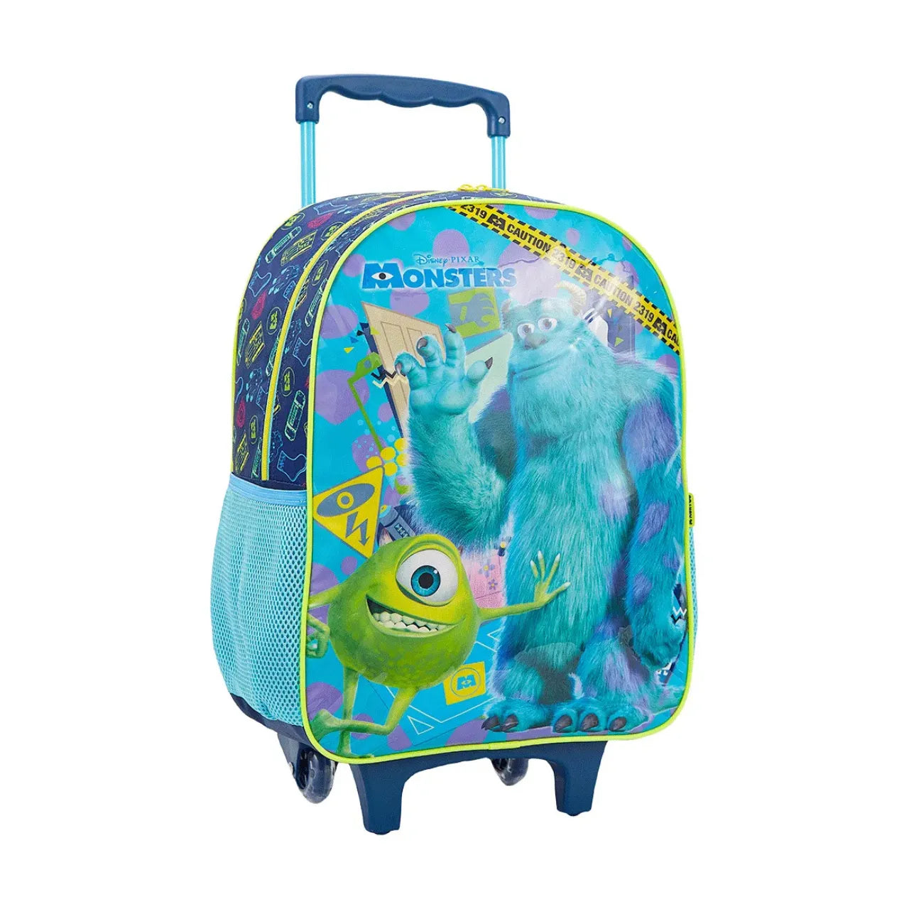 Kit Mochila de Rodas Monstros S.A com Lancheira e Estojo