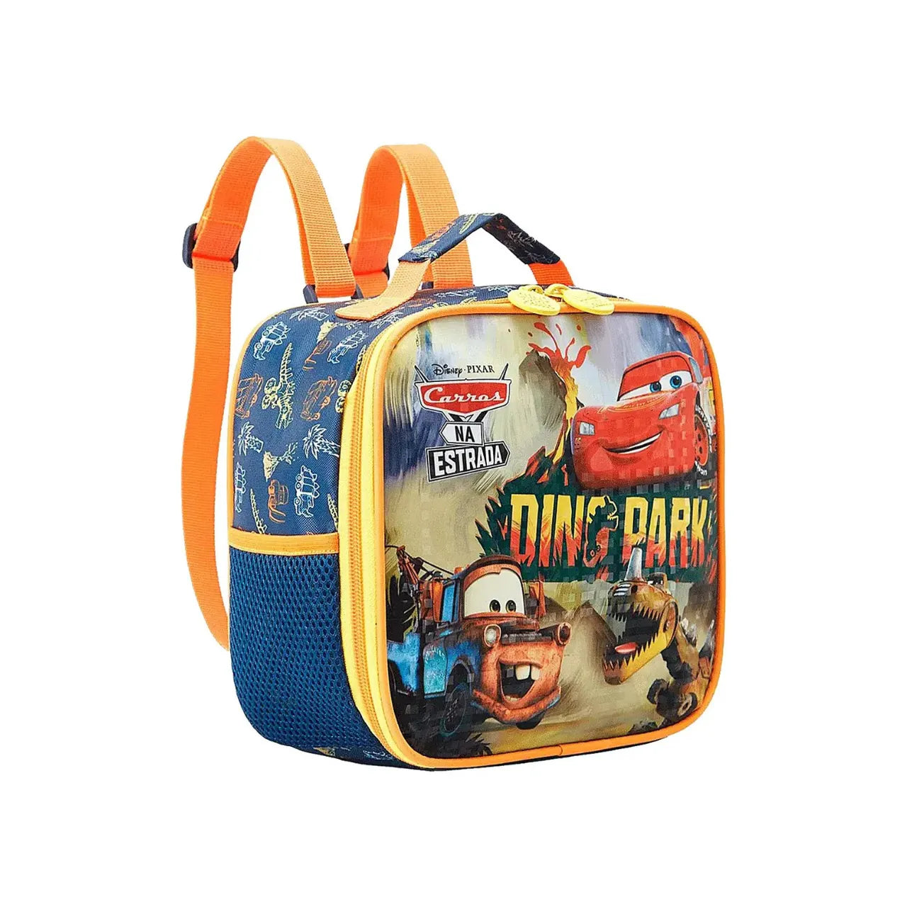 Kit Mochila de Rodas Carros com Lancheira e Estojo