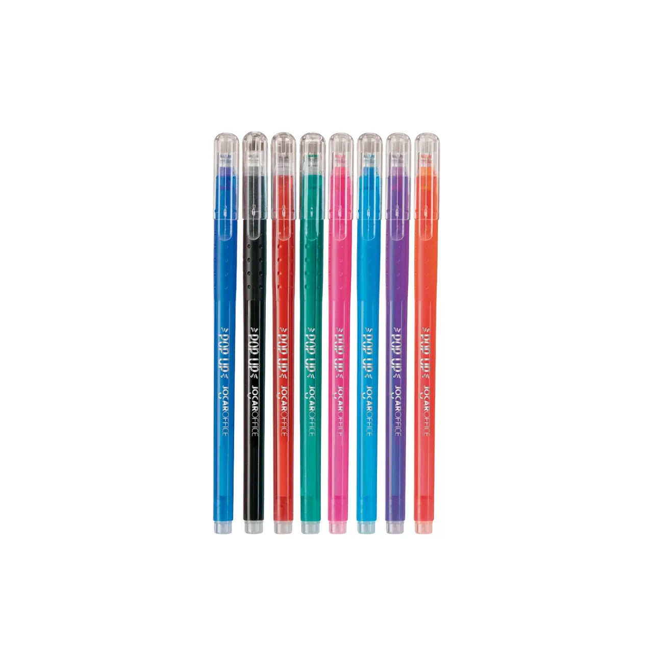Caneta Gel Pop Up Colorida 0,55mm 8 Cores Jocar Office