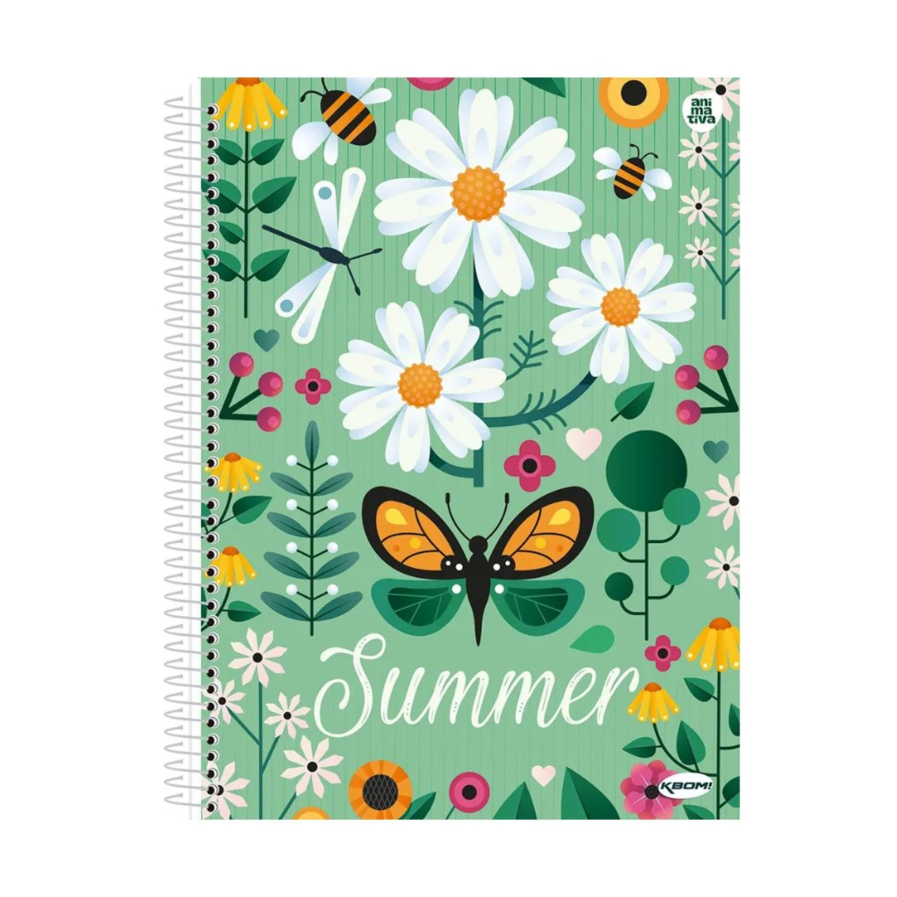 Caderno Summer 96 Folhas Espiral Animativa