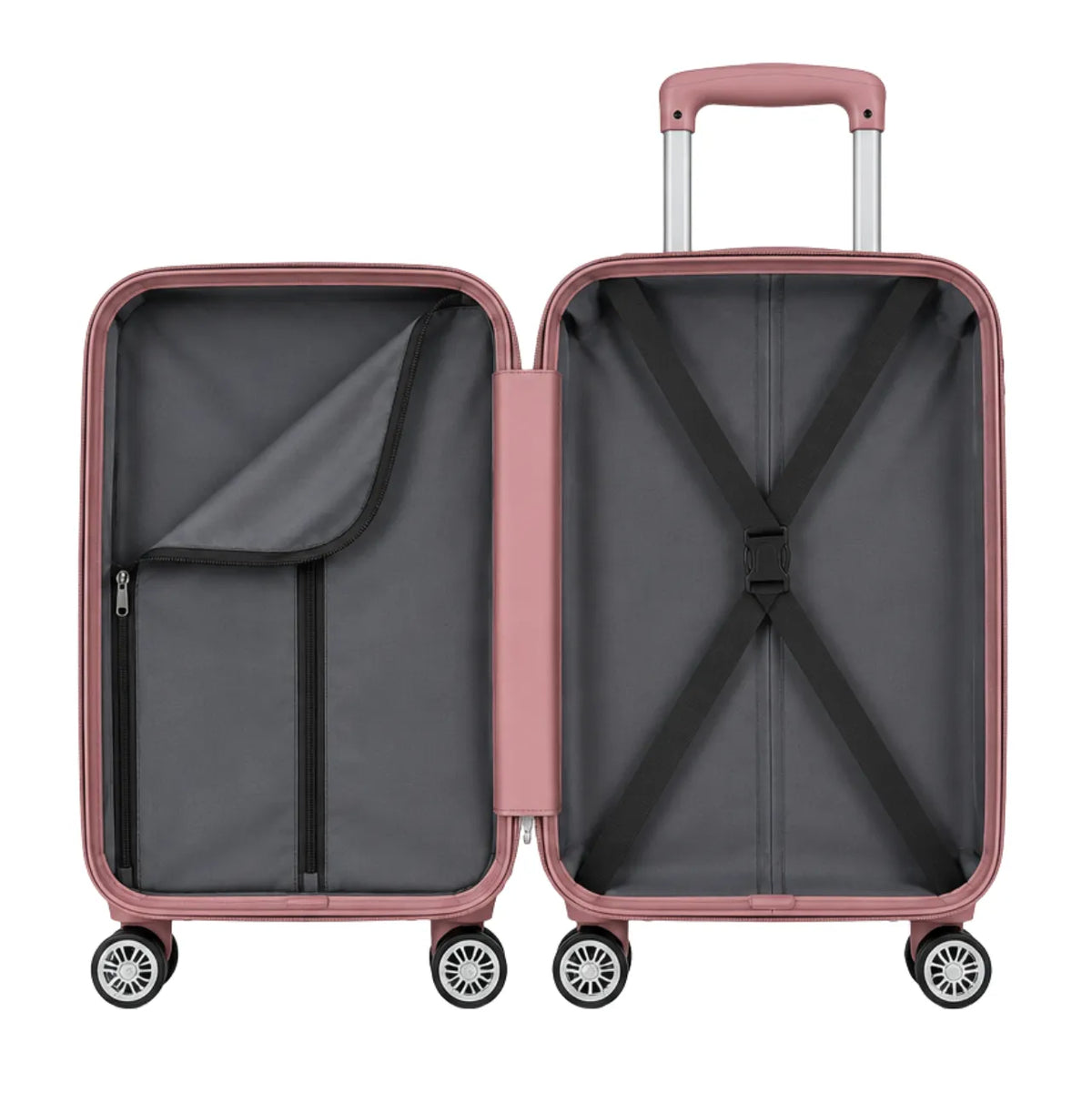 Mala de Viagem Expansível 15/20kg Rosa Policarbonato Hinza