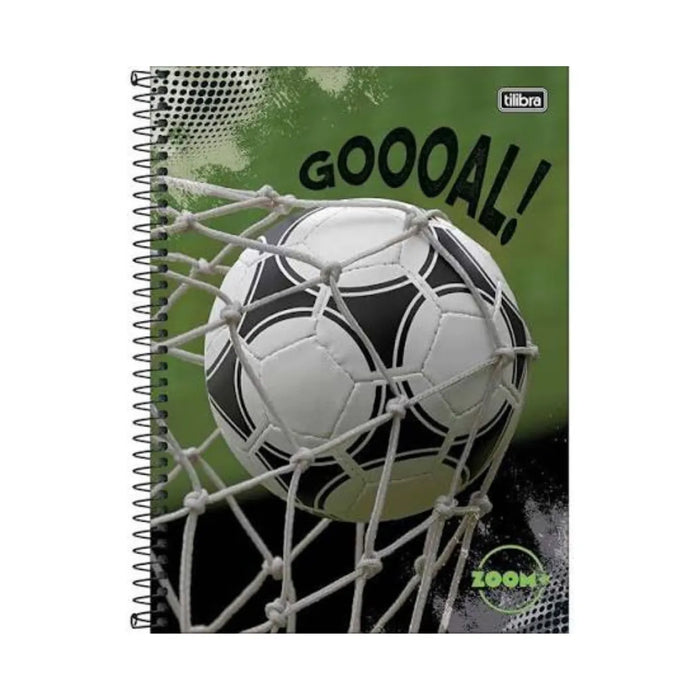 Caderno Zoom Futebol 10 Matérias 160 Folhas Tilibra
