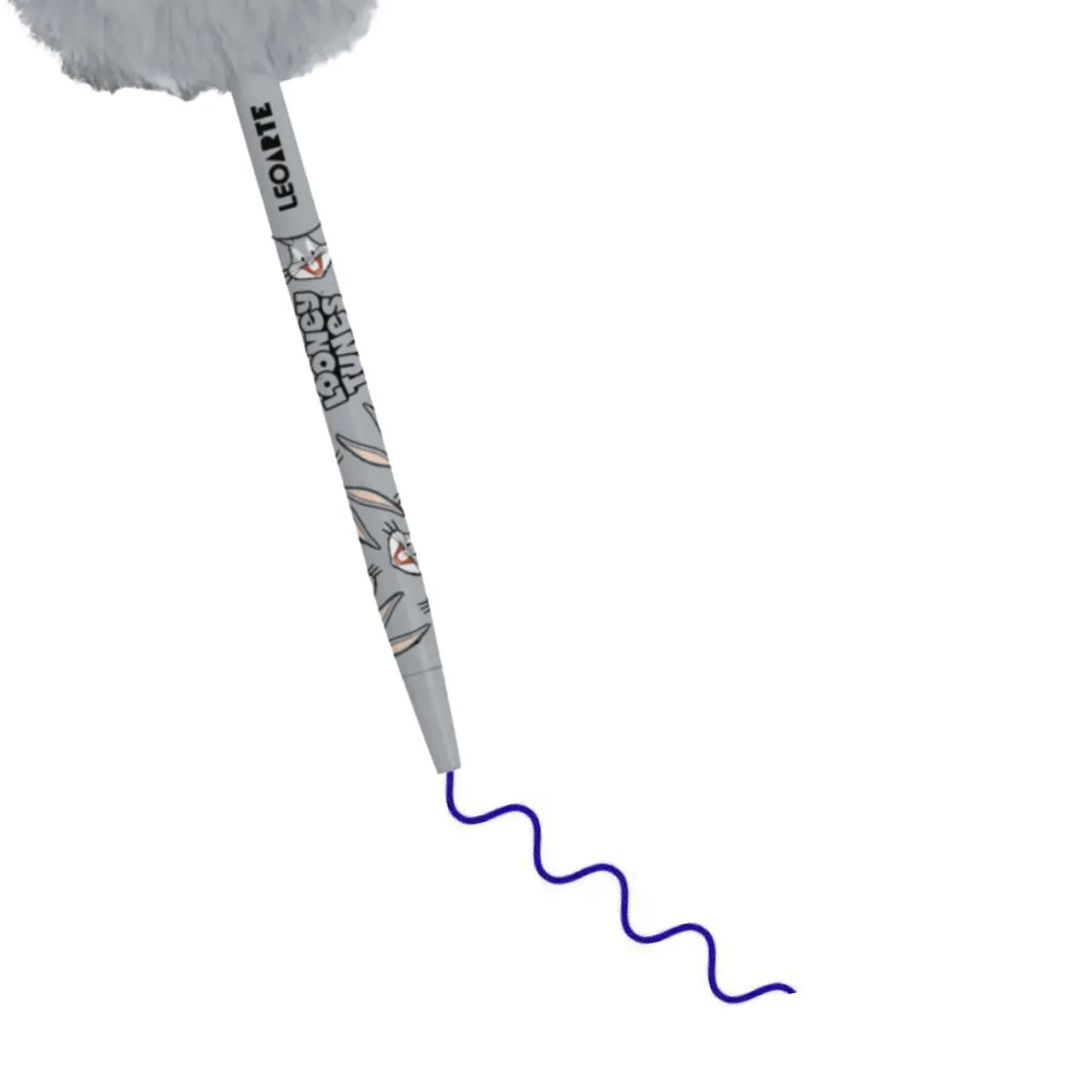 Caneta Esferográfica Pompom Looney Tunes Cinza Leoarte