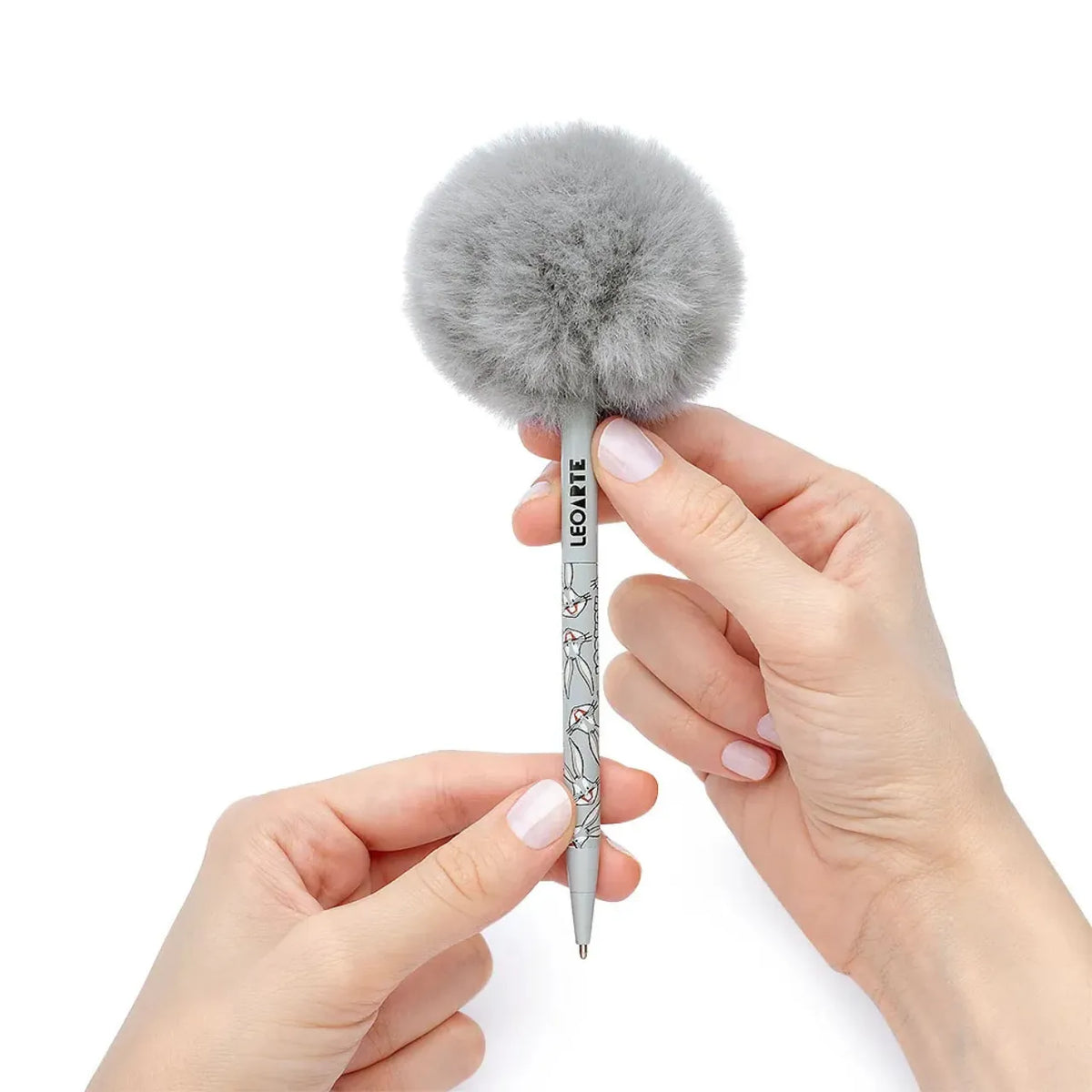 Caneta Esferográfica Pompom Looney Tunes Cinza Leoarte