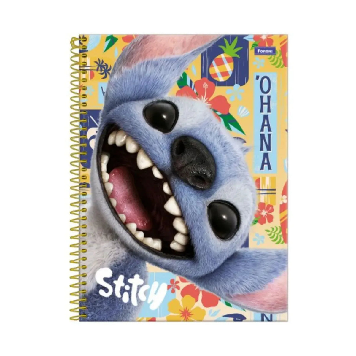 Caderno Stitch Ohana 10 Matérias 160 Folhas Foroni