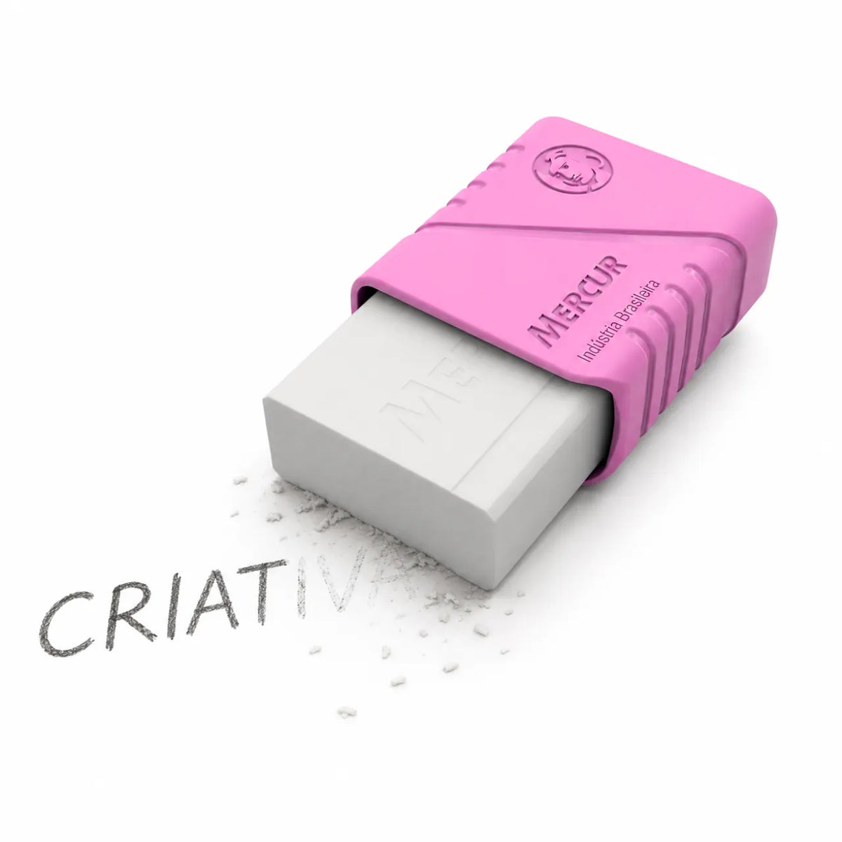 Borracha Branca Mercur com Capa Rosa