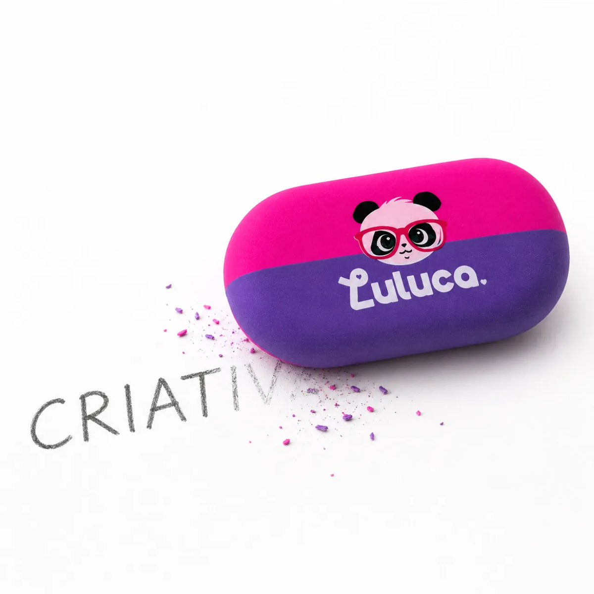Borracha Luluca Panda Rosa e Roxa