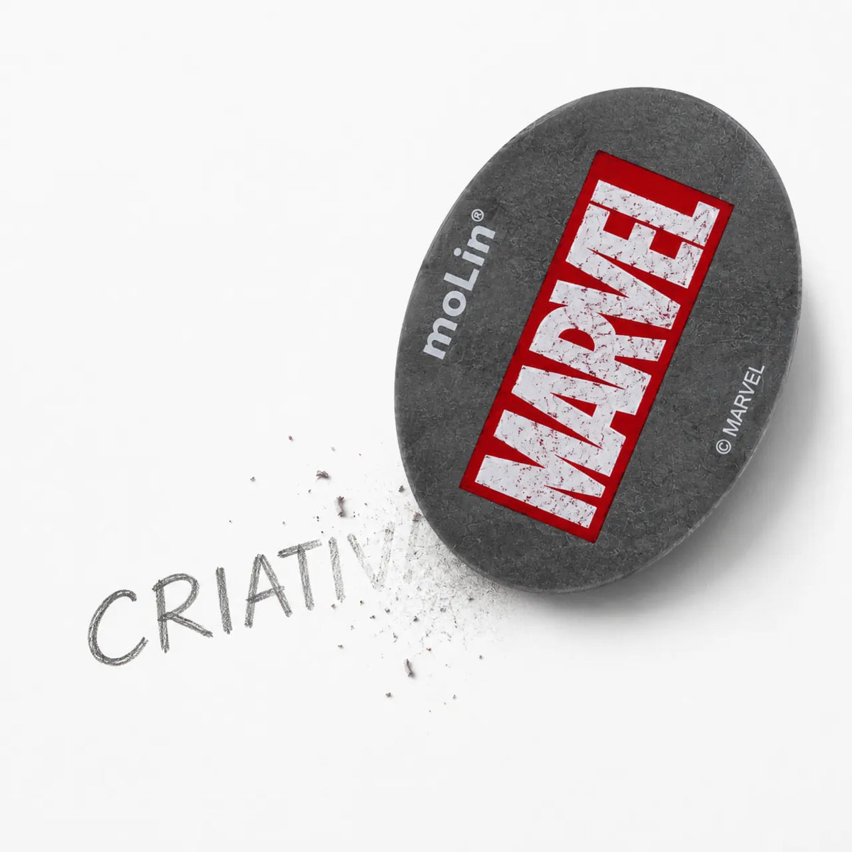 Borracha Marvel Cinza Molin