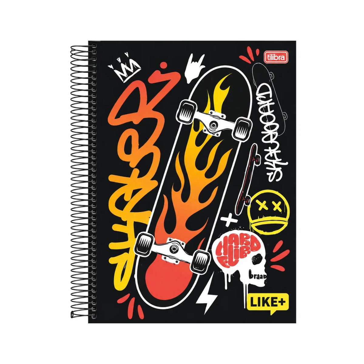 Caderno Skate Like+ Tilibra 16 Matérias 320 Folhas